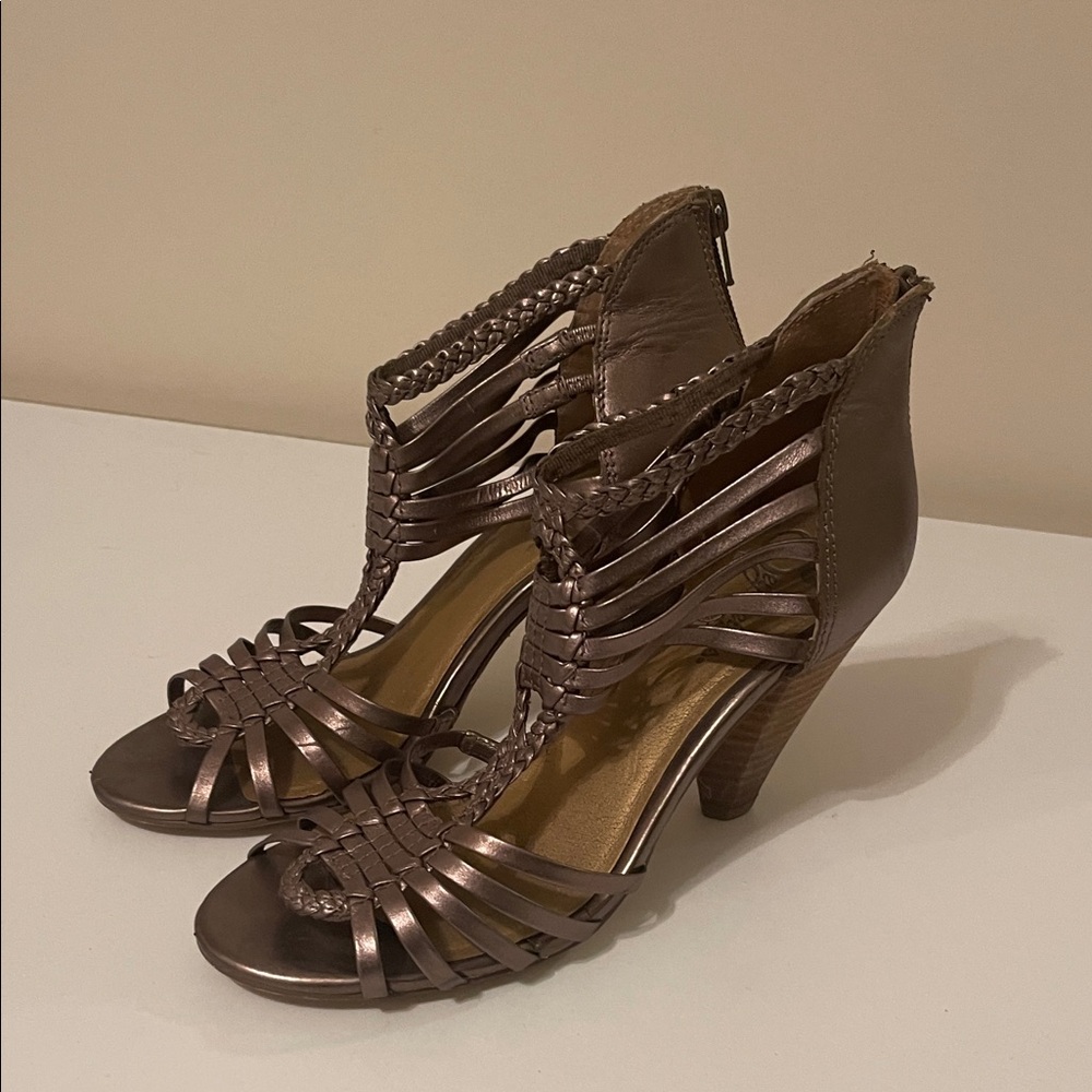 Seychelles Bronze Braided Heels